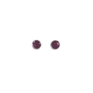 18ct White Gold Ruby Stud Earrings
