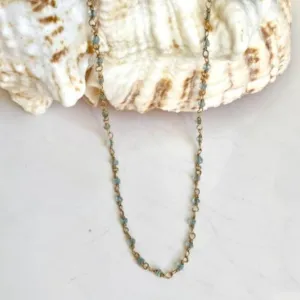 Aquamarine Beads Necklace - Monaco