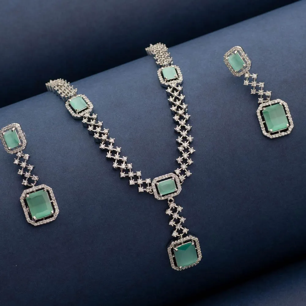 Aquamarine Necklace Set