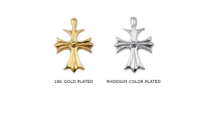CMF2324 Ornate Small Cross Pendant/Charm CHOOSE COLOR BELOW