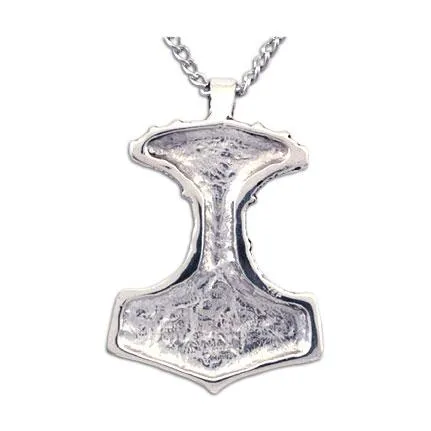 Enameled Ornate Thor's Hammer Necklace