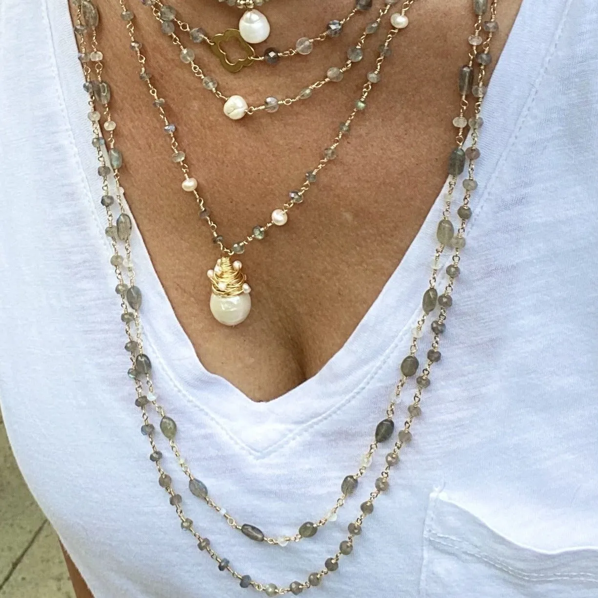Labradorite Necklace - Aura
