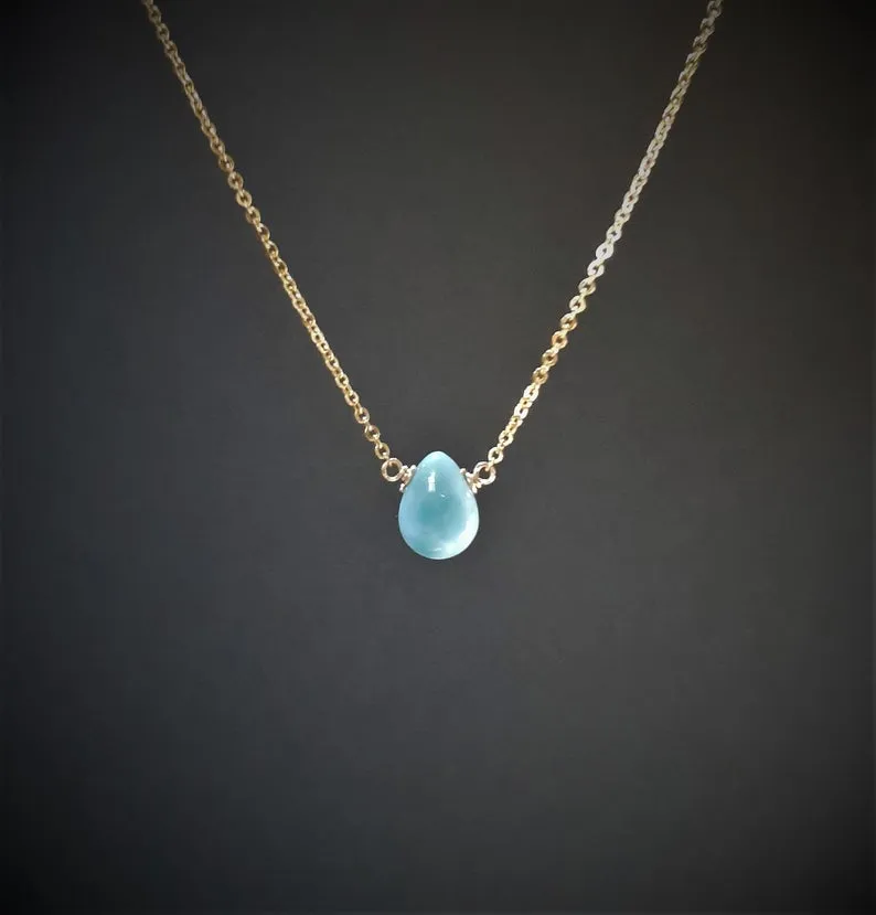 Larimar Pear Shape Necklace