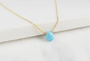 Larimar Pear Shape Necklace