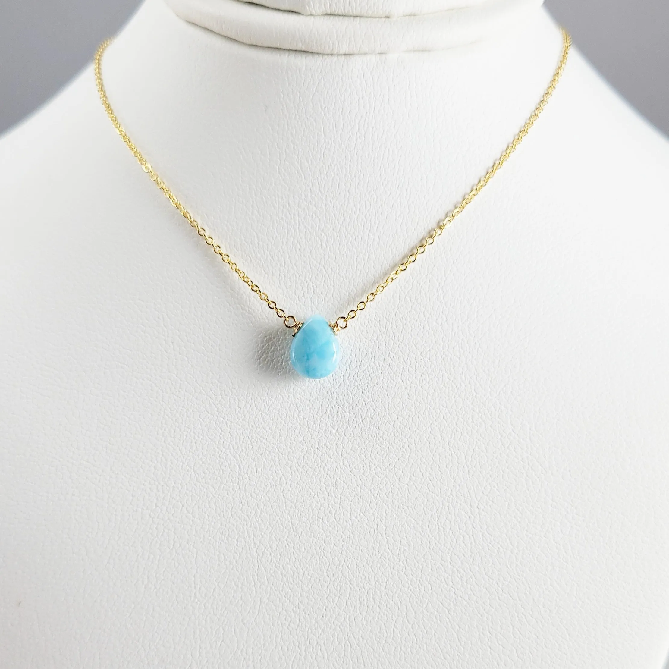 Larimar Pear Shape Necklace