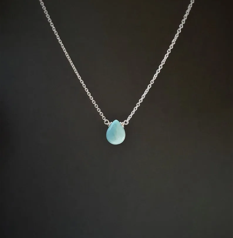 Larimar Pear Shape Necklace