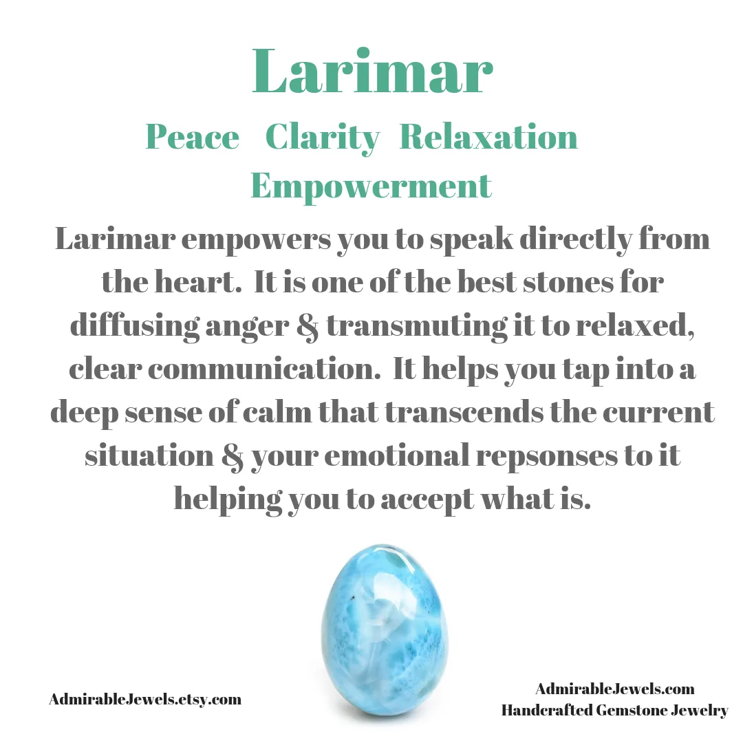 Larimar Pear Shape Necklace