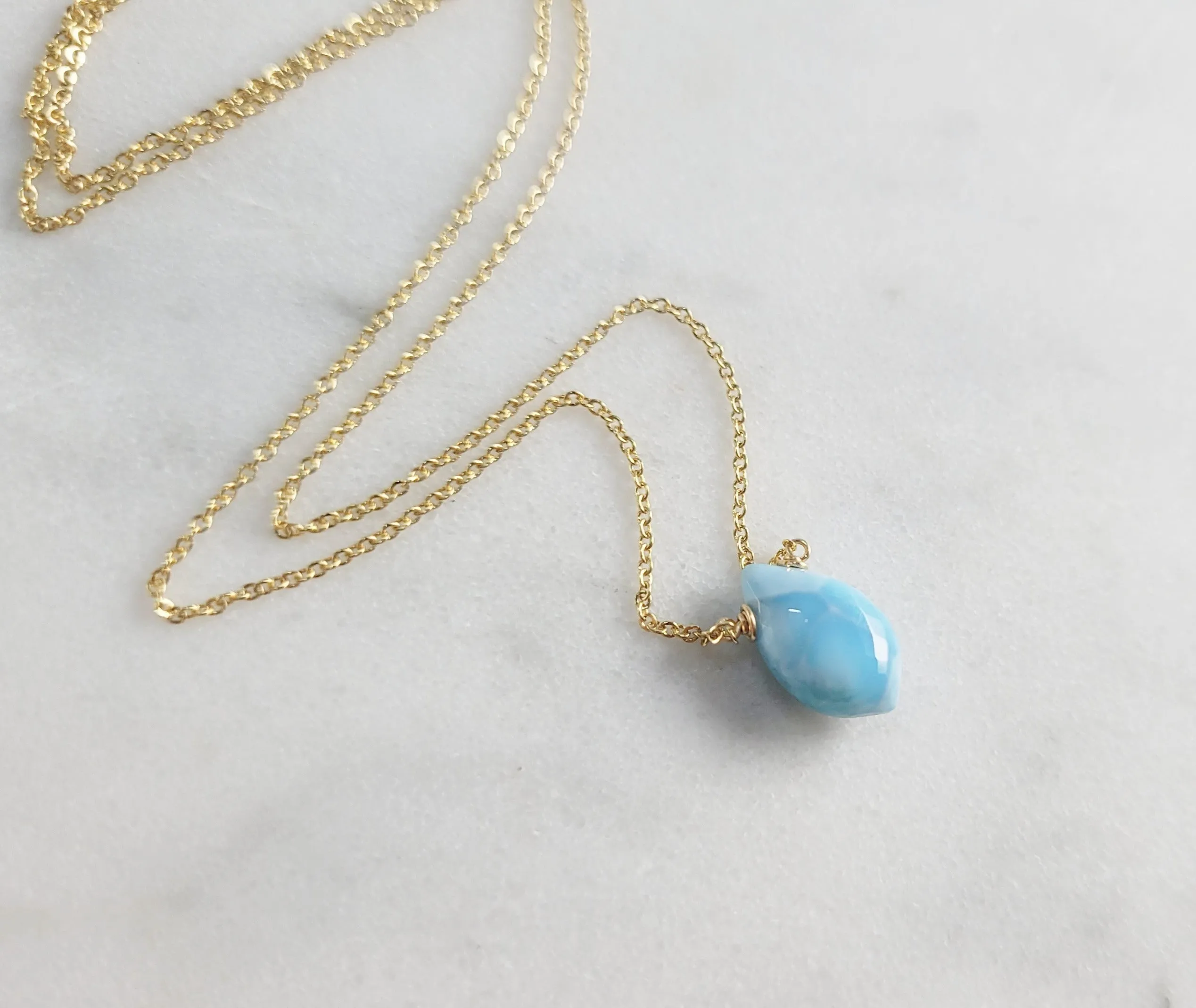 Larimar Pendant Necklace