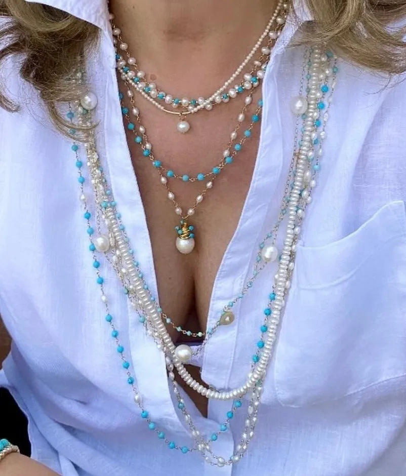Long Pearl Necklace - Alyah