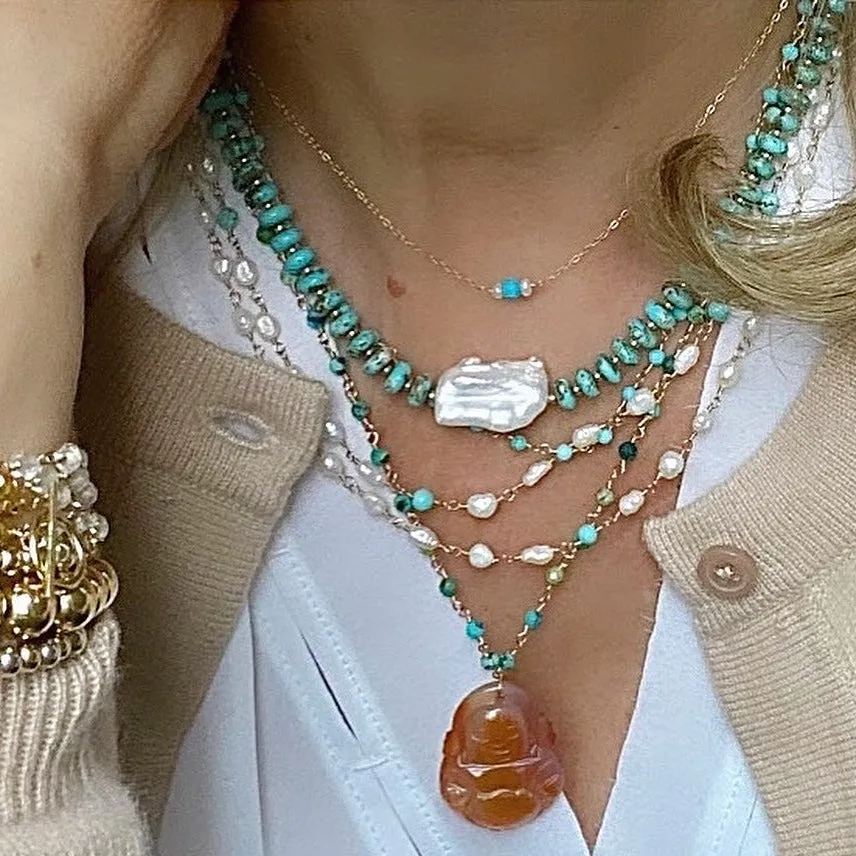 Long Pearl Necklace - Alyah