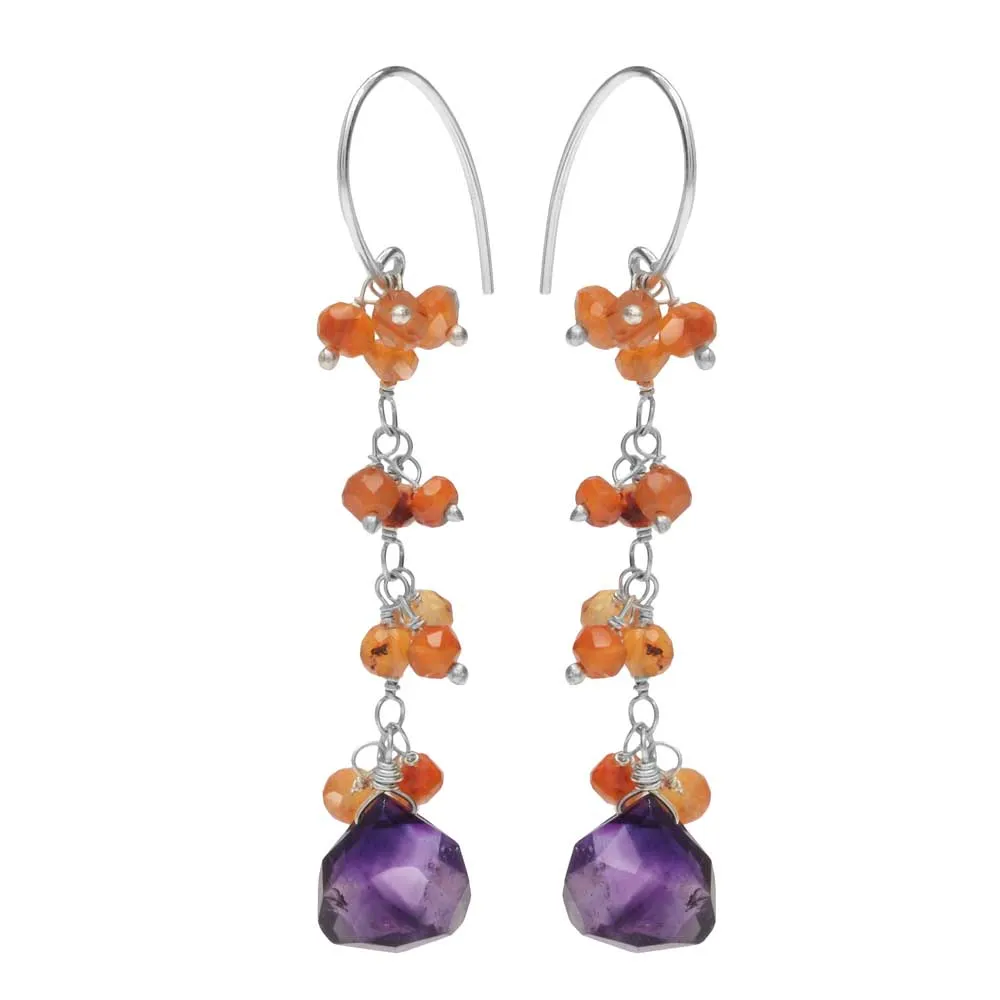 Luxe Gemstone Necklace and Earring Set