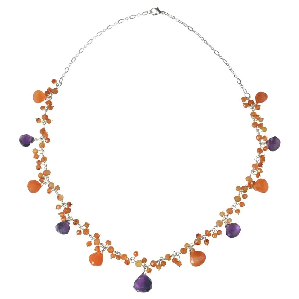 Luxe Gemstone Necklace and Earring Set