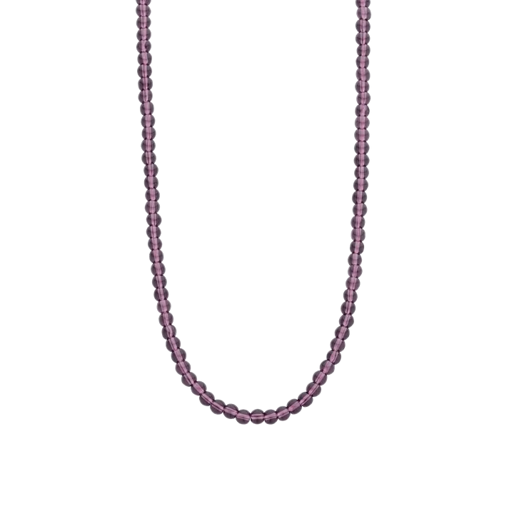 Milano Purple Bead Necklace - Silver - 3916PU/42