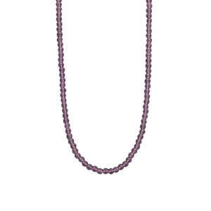 Milano Purple Bead Necklace - Silver - 3916PU/42