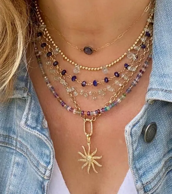 Mixed Gem Necklace - Rainbow