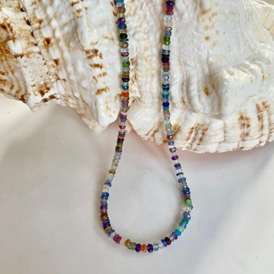 Mixed Gem Necklace - Rainbow