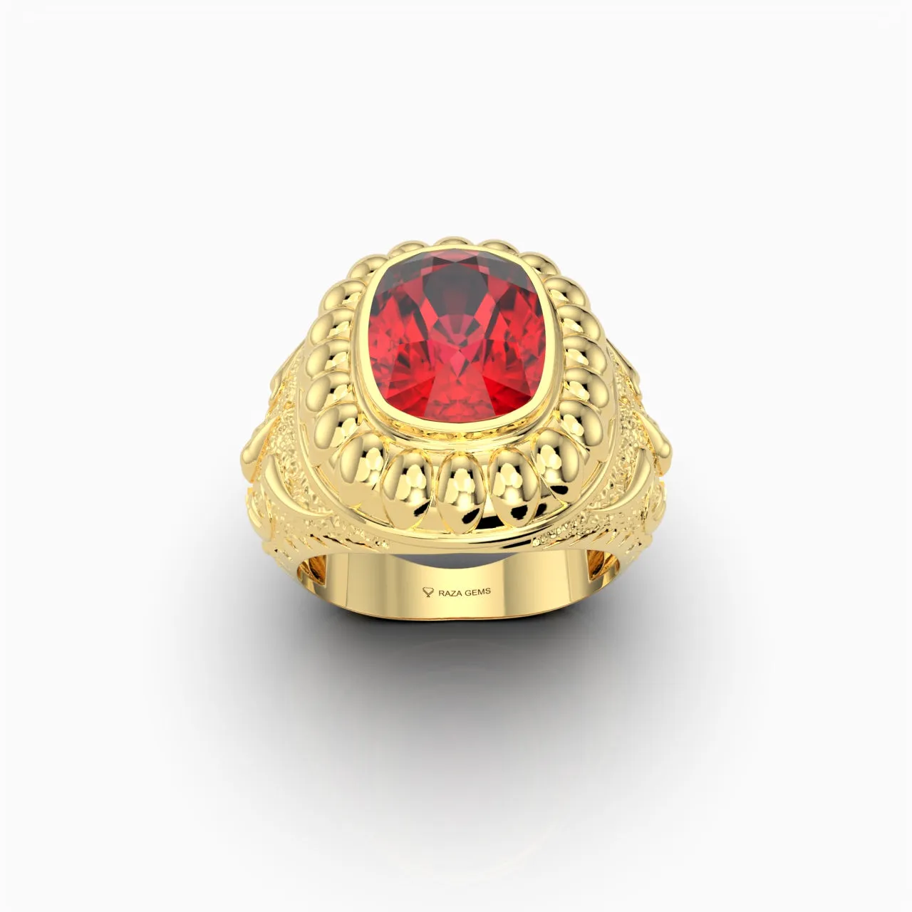 Natural Cocktail Ruby Ring in 18K Gold - Augusta