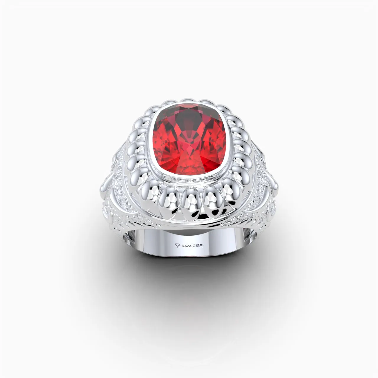 Natural Cocktail Ruby Ring in 18K Gold - Augusta