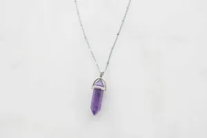 Purple Gemstone Necklace