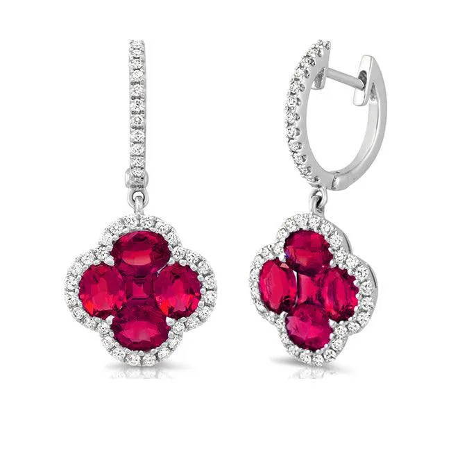 Ruby & Diamond Earrings