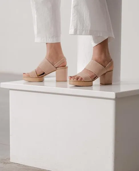 Ruby Dew Heel - Bone Leather