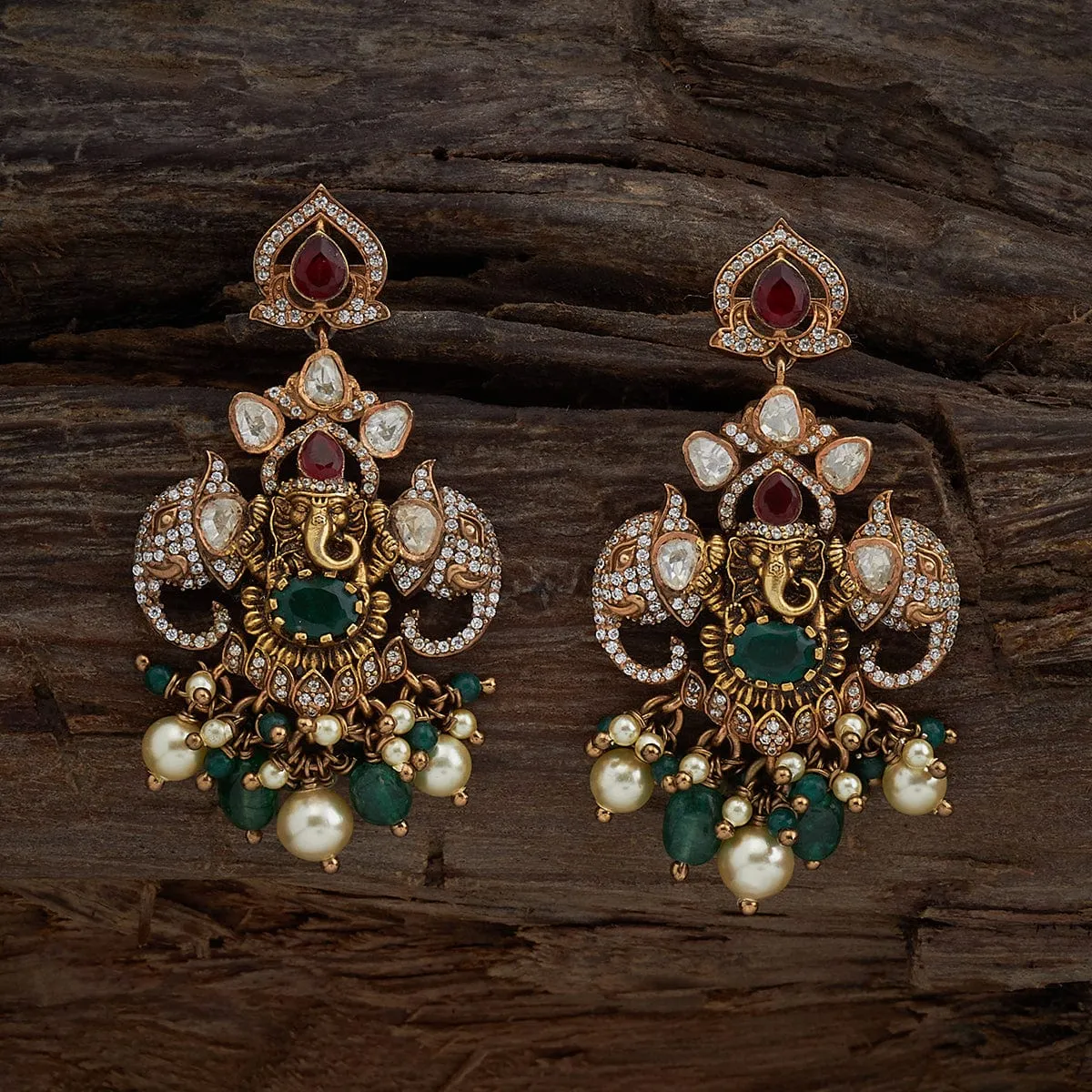 Silver Temple Earring 161755