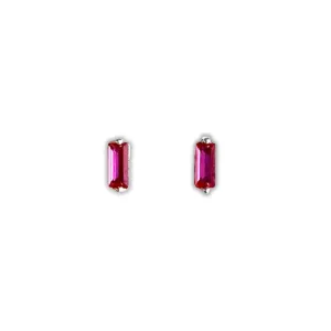 Tiny Baguette Stud Earrings