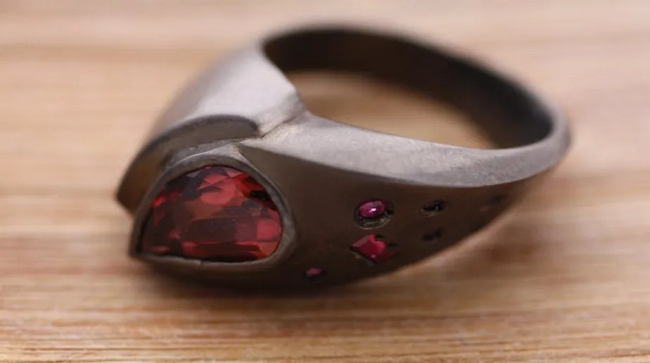 Tourmaline Sapphire and Ruby  Statement ring