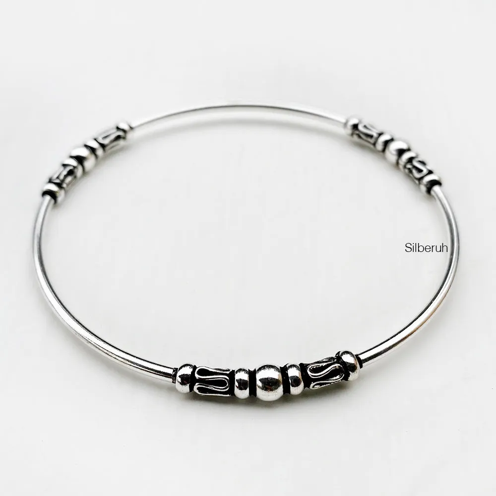 Tribal Silver Bangle