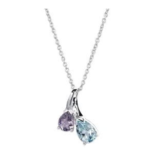 Unique & Co MK-946AB Women's Silver 925 Pendant Necklace