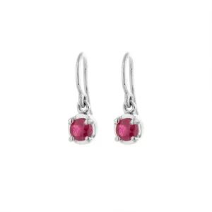 Winkie Earring, Ruby, Silver